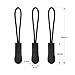 20PCS Zipper Pulls, Hopttreely Black Nylon Cord Zipper Tab Zipper Tags, Durable Zipper Extension Zip Fixer for Jackets, Purses, Belly Bags, Backpacks, Luggage