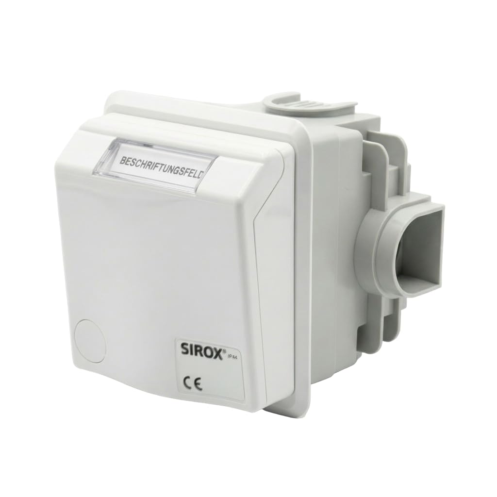 SiRoX CEE Flush-Mounted Socket 5-Pin 400 V 16 A IP44 Splash-Proof Traffic White