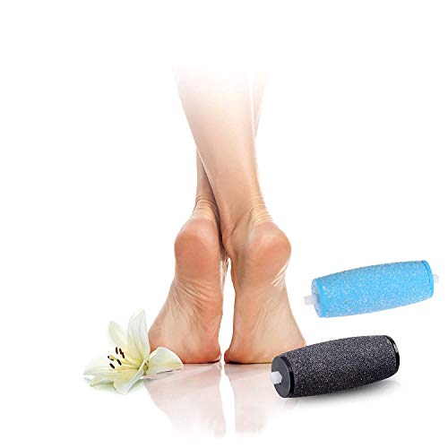 The 6 Extra Coarse and 4 Regular Coarse replacement roller refill heads are designed to be used with Pedi Perfect Electronic Foot File. These roller heads are made with diamond crystals, which is a hard and durable material that efficiently removes dead skin cells and calluses from the feet, leaving them soft and smooth.