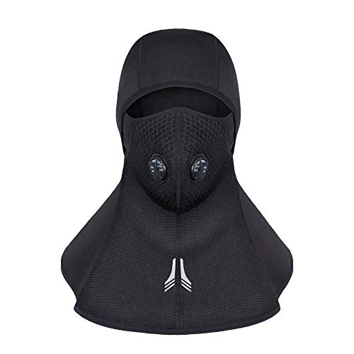 Wheel UP Windproof Ski Mask Versatile Thermal Cold Weather Full Face Mask Winter Sports Balaclava Outdoor Sport (Black)