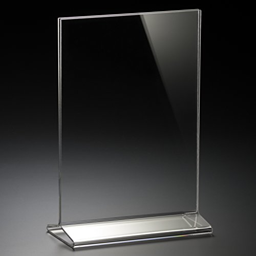 Amazing Clarity 5x7 Inches Acrylic Sign Holder / Table Top Menu Display