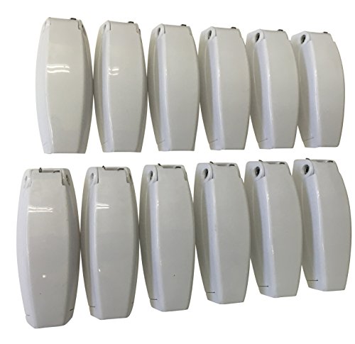 12 PCS. - RV Camper Trailer Baggage Door Clip COMPARTMENTCATCH Holders 888 White