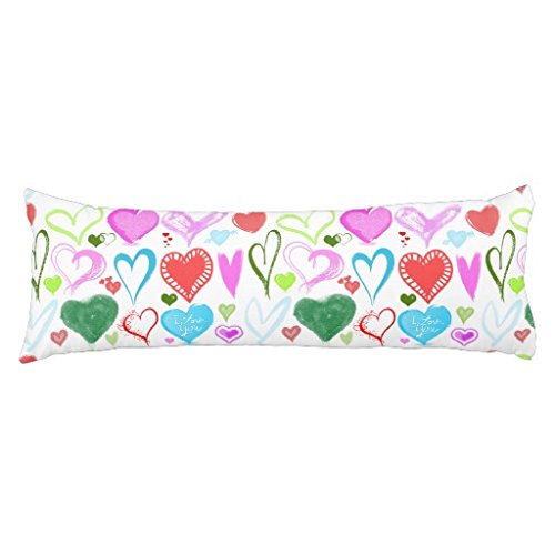 Amazon Com Love Pattern Of Hearts Red Blue Pink Green Body