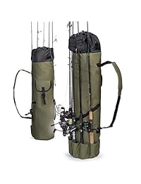 Besti   Bolsa organizadora de caña de pescar (portátil) para llevar al hombro en casa y de viaje, carrete profesional, agarradera y organización de equipos, resistente, resistente al agua