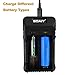 SOAIY 1000mA Fast USB Powered AA AAA 18650 Battery Charger, Portable Battery Charger for A/AA/AAA Li-Ion NiMH Battery, Travel Battery Charger for 1.2V and 3.7V Rechargeable Battery