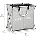 L23 x W15 x H22 Inch Large Oxford Cloth Laundry Bag Double Laundry Hamper Organizer with Removable Mesh Bags for Easy Transport (Grey)
