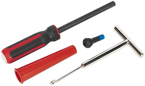 Sealey Tstvrk Tyre Valve Removal/Installation Tool, Red, 340mm x 150mm x 34mm