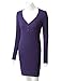 Doublju Womens Long Sleeve Button Down Henley Ribbed Knit Dress