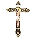 Wall Mounted Resin Jesus Christ on Inri Cross Wall Crucifix Home Chapel Decoration (12 Inch)