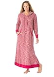 Only Necessities Women's Plus Size Super Soft French Terry Hooded Lounger