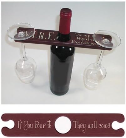 Amazon Com Decorative Novelty Wine Glass Bottle Holder If You Pour It Slogan