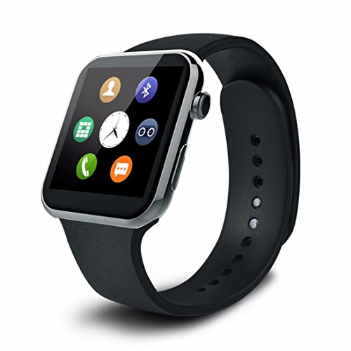 Naladoo A9 Bluetooth Smart Watch With Heart Rate Monitor For Andriod 4.2 And IOS (Steel)