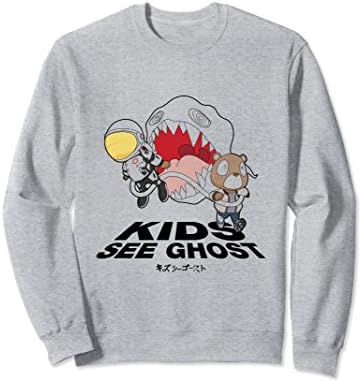 Unisex kid see ghost sweatshirt ghost town swearshirt kid see ghost Large Heather Grey