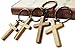 Wooden Cross Keychains Made in the Holy Land for Vacation Bible School Arts and Crafts or Church Carnival Fundraising by Novel Merk (4 Pc Set)