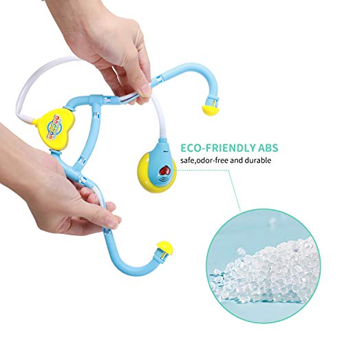 image for Kids Doctor Set, GEYIIE 23 Piece Medical kit Pretend Play Toys with El