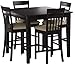 5-Piece Counter Height Dining Set Cappuccino and Tan