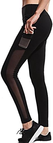 OOEOO Leggings, Women Dot Trousers Workout Fitness Gym Running Yoga Athletic Pants (Black, M)