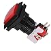 Red and Black 33 x 33mm Square Shape LED Illuminated Push Button Large Machinery 12V Switch Pack of 5
