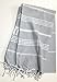 paramus 100% Cotton Pestemal Turkish Bath Towel (1pcs Silver Grey) (Grey, hierapolis)