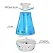 Ultrasonic Cool Mist Humidifier - Whisper Quiet with LED Nightlight - 3 Liter High Capacity with Whole House Humidifier - Over 12 Hours of Use,Automatic Shut-off