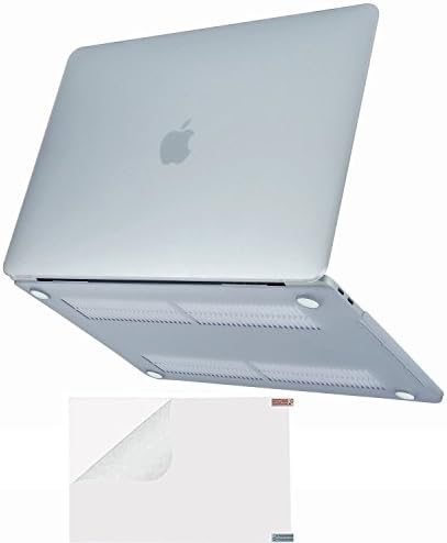 SZHHDX Rubberized Frosted Soft-touch Hard Shell Case Cover and screen protector for MacBook Pro 13-inch,2016 (A1706 and 1708 ) (Clear)