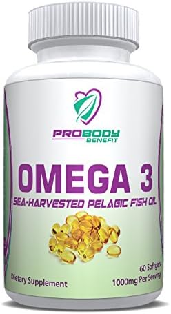 PRICE SLASH! Omega 3 Burpless Fish Oils 1000mg, High Strength DHA &amp; EPA Formula for Improved Immune System, Concentration, Healthy Heart &amp; Joint Care 60 Capsules