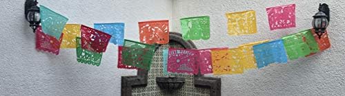 Mexican Papel Picado Plastic Banner 3 Pack 54 Feet Total