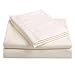Balichun Bed Sheets Set Hotel Luxury Platinum Collection 1800 Series Bedding Sheet Set Deep Pockets Wrinkle & Fade Resistant Hypoallergenic-4 Pcs(Queen, Ivory)