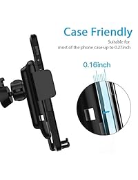 CTYBB - Cargador de coche inalámbrico con soporte de ventilación para salpicadero de coche, 7,5 W, carga rápida compatible con iPhone XS XS Max XR X 8 8P, 10 W para Galaxy S10 S10+ S9 S9+ S8 S8+, cargador de coche QC 3.0 incluido