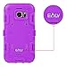 ELV Galaxy S7 Case Hybrid Defender Rugged Shockproof Dirtproof Case Cover for Samsung Galaxy S7 - [Black/Purple]
