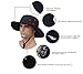 YX Wide Brim Caps Sun Block Collapsible Hats Army Green,Medium