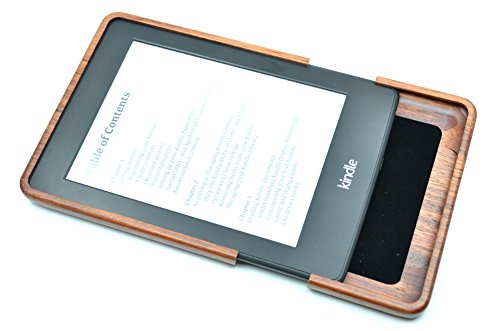 VolksRose Amazon Kindle Paperwhite Wooden Case - Rosewood Elephants - Premium Quality Natural Bamboo / Wood Cover for All Kindle Paper White Versions