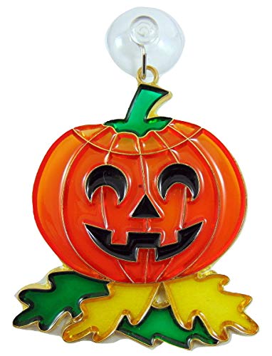 Westman Works Jack-o-Lantern Autumn Halloween Suncatcher Fall Window Ornament Decoration with Suction Cup Gift Boxed, 4 Inch