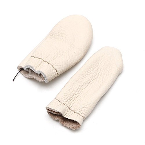 Barhunkft(TM) 2pcs Leather Finger Cots Felting Needle Tool for Finger Thimble Cover Protection