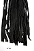 Premium Suede Flogger for Horse Training Crop Whip (18 Soft Suede Tails) (Black) Suede Covered Handle with Wrist Strap