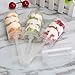 26 Pack Round Shape Clear Push-Up Cake Pop Shooter (Push Pops) Plastic Containers with Lids