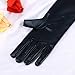 Long Latex Gloves Women Sexy Shiny Long PU Gloves Sexy Wet Look Adult Sexy Long Gloves - (Black)