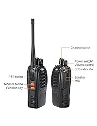 Walkie Talkies Radio de dos vías Fácil de operar Walky Talky Light Radios de dos vías de Walkie Talkie universales 2pcs en una caja