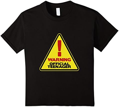 unisex-child Funny Warning Official Teenager T-shirt Meme Teens Quote 12 Black