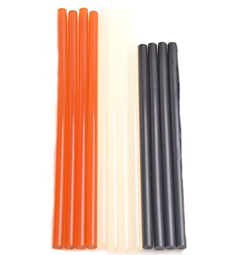 HiYi Hot Melt Glue Sticks For Glue Gun Super Sticky Glue Car PDR Paintless Dent Repair Tools Dent Remove Tool 12 Pack black&yellow&white Different kinds of Strong Viscosity Gule