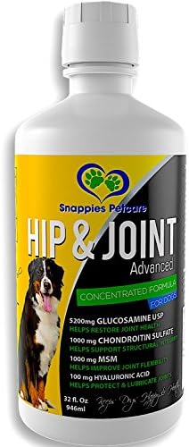 Concentrated Liquid Glucosamine for Dogs - Most Advanced Pro Hip and Joint Supplement with Chondroitin MSM Hyaluronic Acid, Maximum Strength 5200mg Glucosamine Support Joints & Maintain Mobility, 32oz