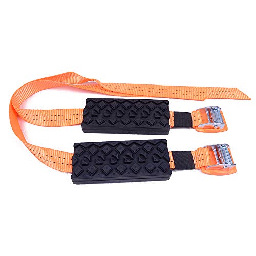 Anti-Skid Tire Blocks, Snow Tire Chains, 4 PCS Reusable Auto Snow Mud Emergency Tire Straps Traction- Set of 4PCS - Thumbnail 6