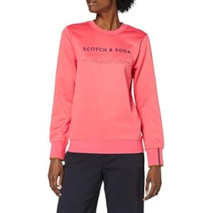 Scotch & Soda Sweatshirt mit Rundhalsausschnitt und Logo Dames Sweater