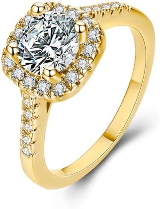 Yellow Amazon Engagement Rings Cheap UFOORO Fake