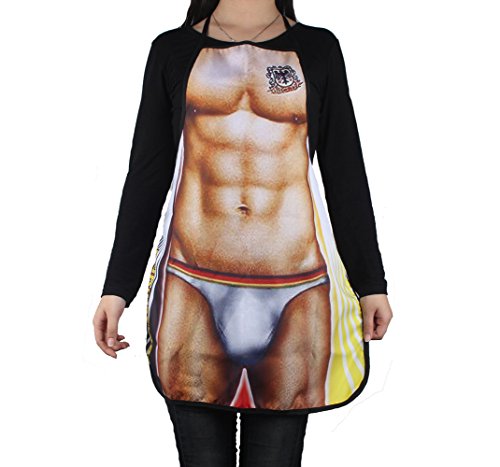 STLY 1 Piece Funny BBQ Aprons Sexy Rude Barbecue Cooking Kitchen Baking Crafting Gardening Apron (Deutschland)