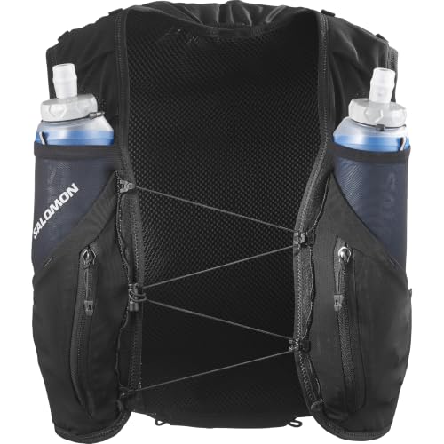 Salomon Unisex Advance Skin 12 | 12 Liter Hydration Trail Running Vest, Black, X-Small at Amazon