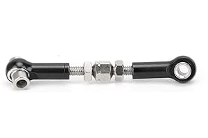 DRFEIFY RC Tie Rod Set, 6PCS Adjustable Servo Linkage 47mm for 1/12 and 1/10 Drift car truck Part(Black)