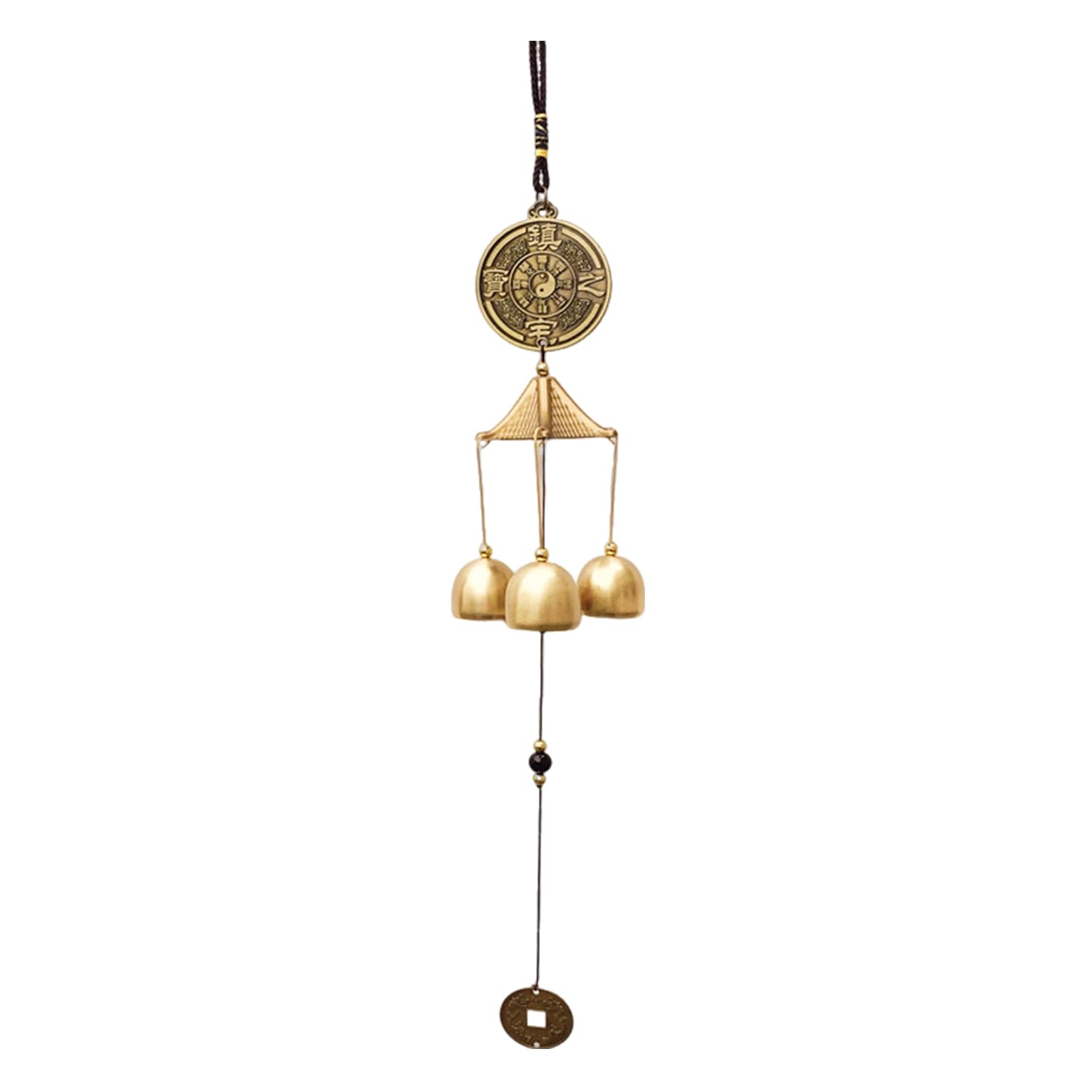 Tissting Wind Chimes, Vintage Metal Wind Chime Bells, Chinese Feng Shui Lucky Bell Hanging Ornament for Lucky Home Garden Patio Yard Hanging Decor Gift(The Treasure of the House)