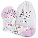 Baby Teething Mittens, Fansteck [2 Pack] Soothing Teether Toy for Teething Pain Relief, Prevent Scratching Gloves, Keep Hands Warm, BPA-Free, Soft, Durable, Cute, Unisex for 3-12 Months Baby (Purple)
