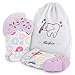 Baby Teething Mittens, Fansteck [2 Pack] Soothing Teether Toy for Teething Pain Relief, Prevent Scratching Gloves, BPA-Free, Soft, Durable, Cute, Unisex for 3-12 Months Baby (Purple)